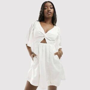 Abercrombie Cutout Poplin Mini Dress